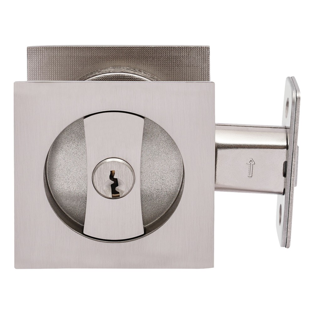 Cavity Sliding door Lock Privacy Function Entry lock Silver Square
