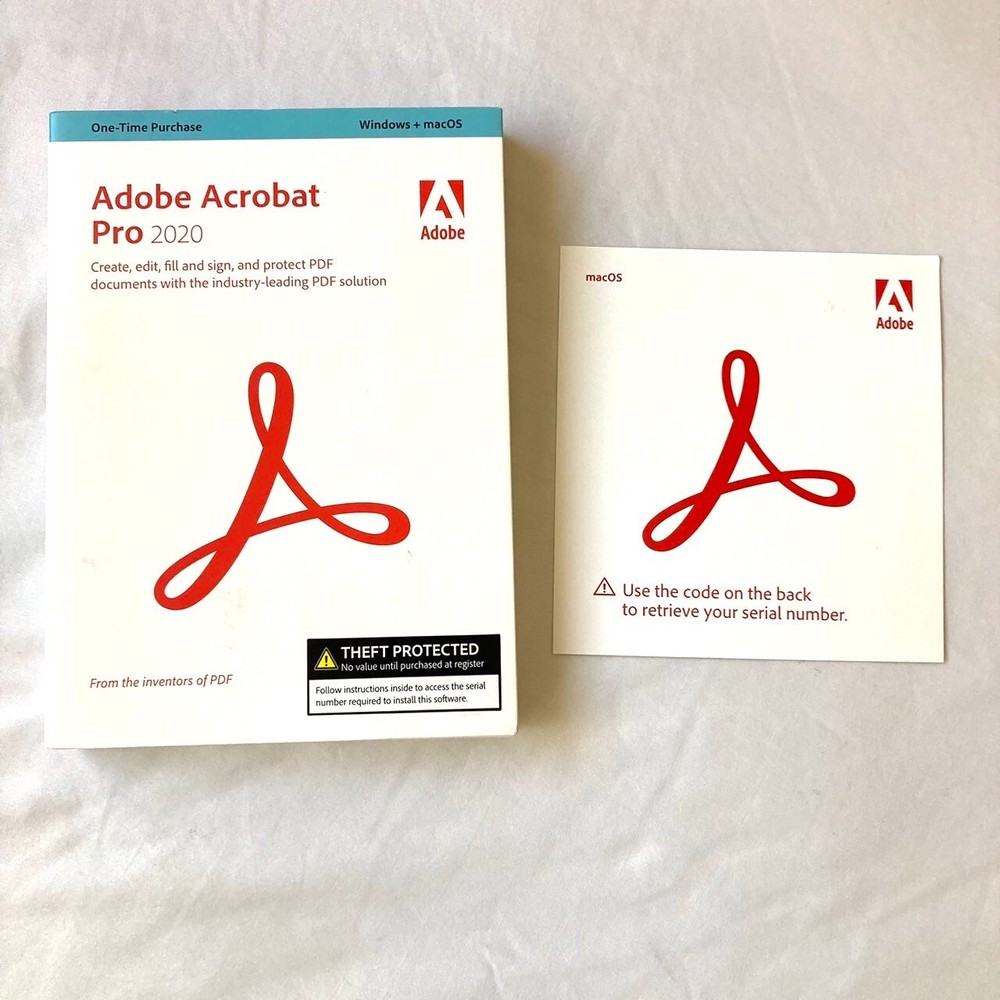 (Open Box) Adobe Acrobat Pro 2020 Mac Software. Product key Box version