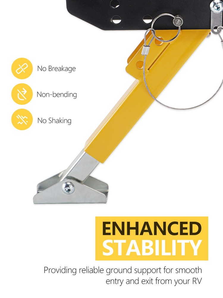 RV Step Stabilizer Support for 5th Wheel Travel Trailer Motorhomes Adjustable