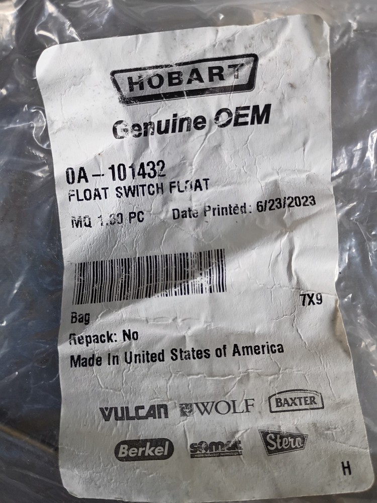 Hobart / Stero 0A-101432 Float Switch Float