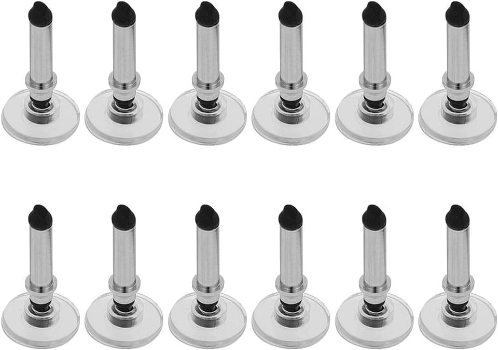 12 Pcs Silver Universal Stylus Replacement Tips,Universal Disc Tips round Shape