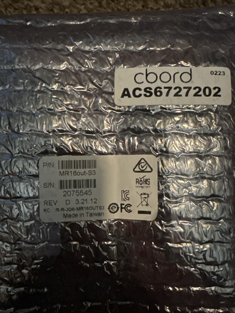 Mercury Security MR16out-S3 Interface Module