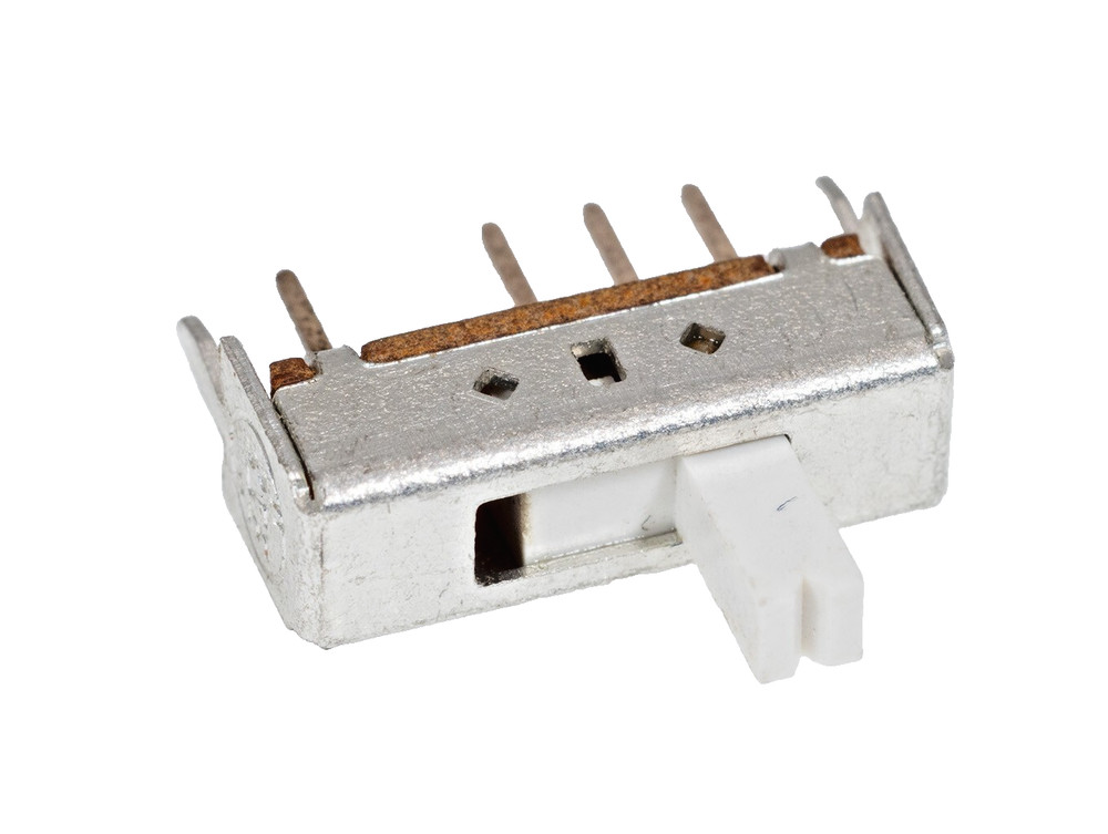 25pcs White SP3T PCB Mount 4-pin 3 Position Miniature Slide Switch