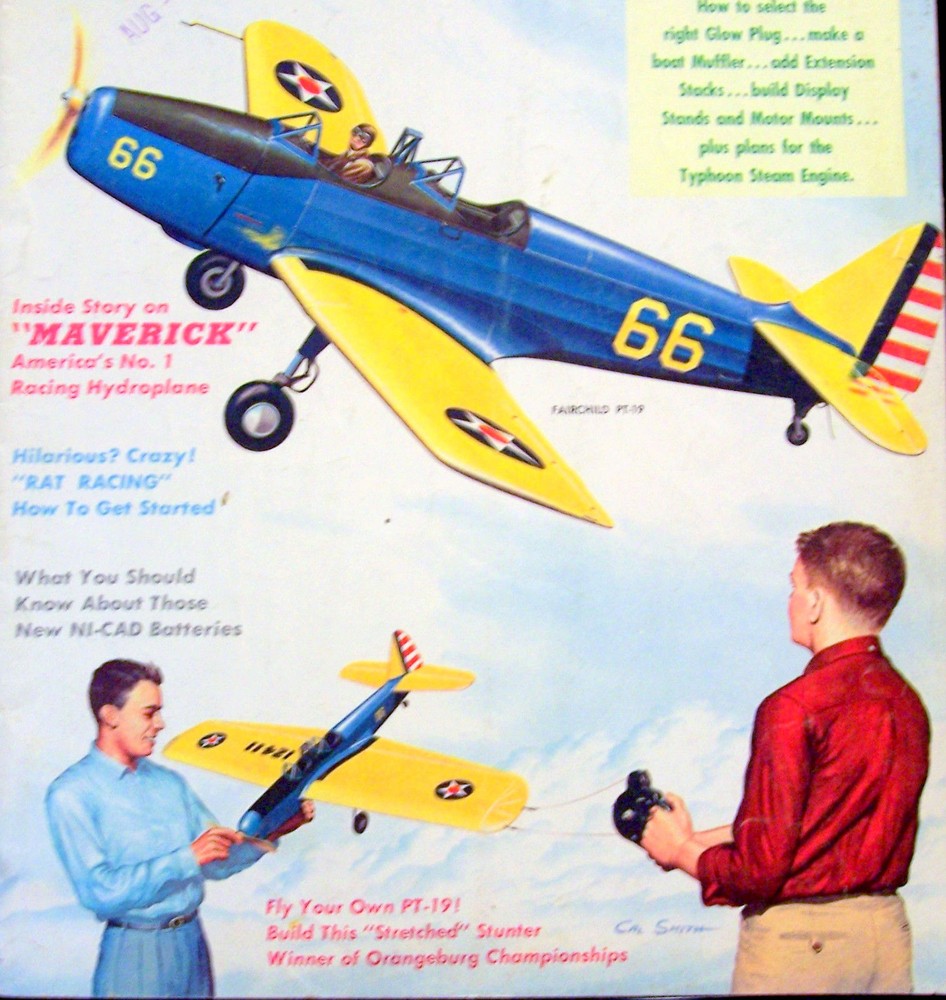 PT-19 PLAN + CONSTRUCTION ARTICLE to Build a 53" UC Scale Stunt Model Airplane