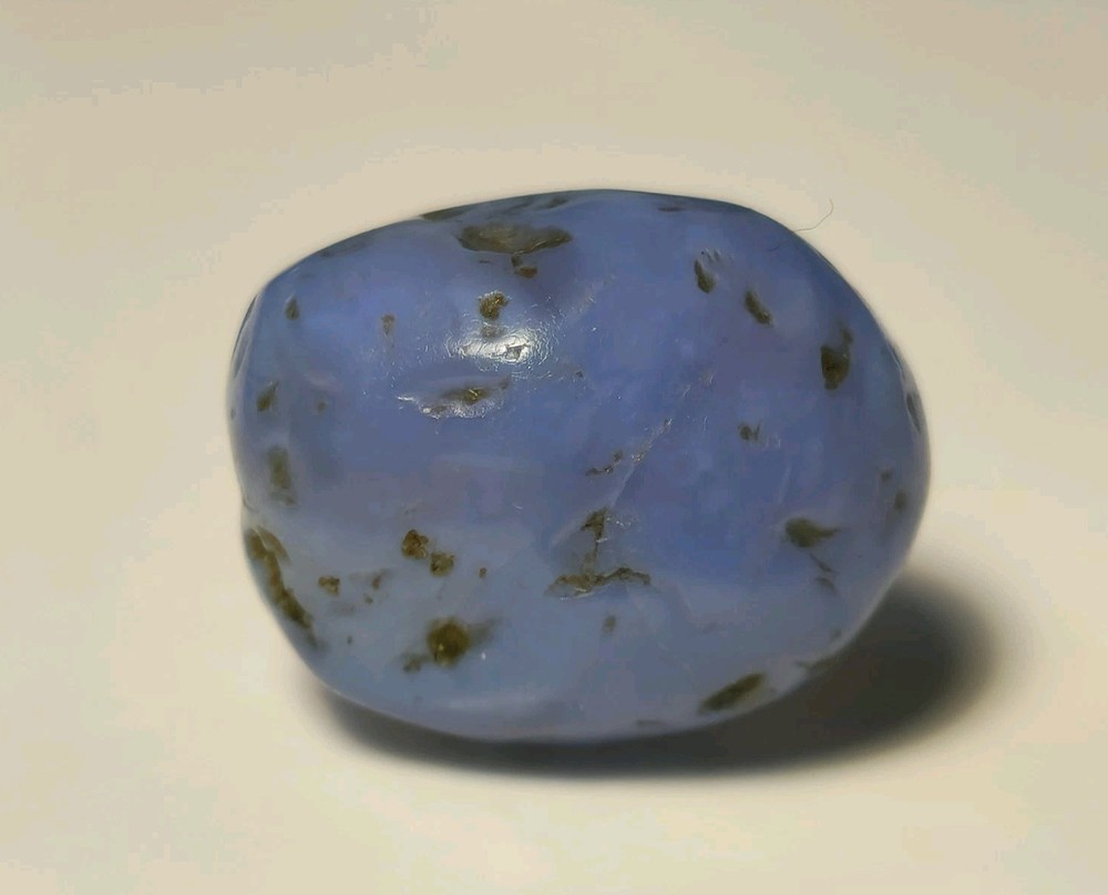 ANCIENT RARE BLUE CHALCEDONY AGATE EYE BEAD