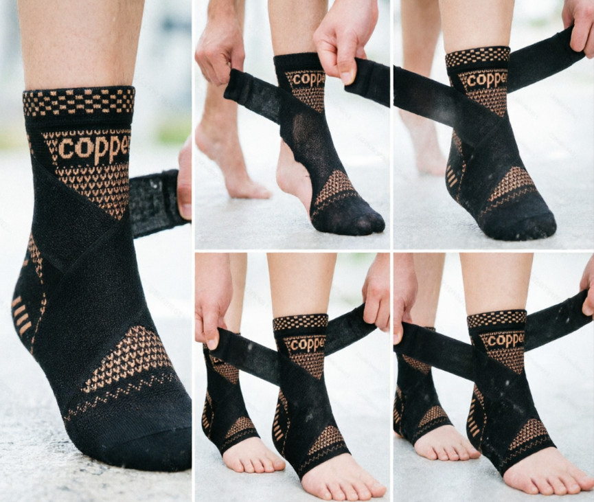 4 Pack ankle support brace Copper Infused Ankle Support Compression Brace
