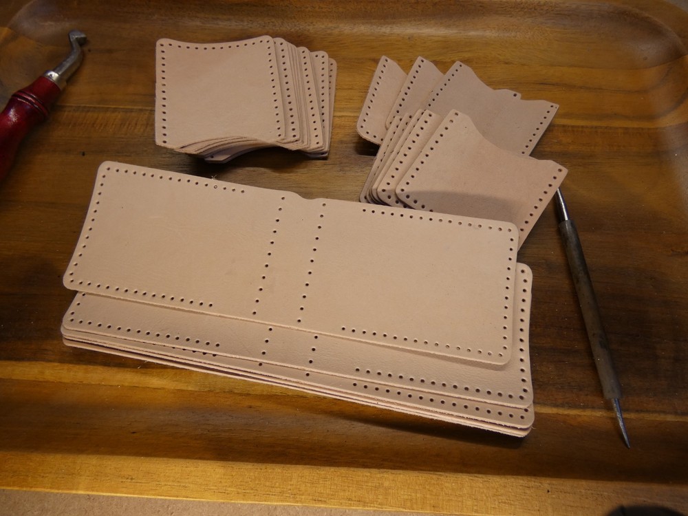 Leather Spring Clip wallet Kit-HAND STITCH