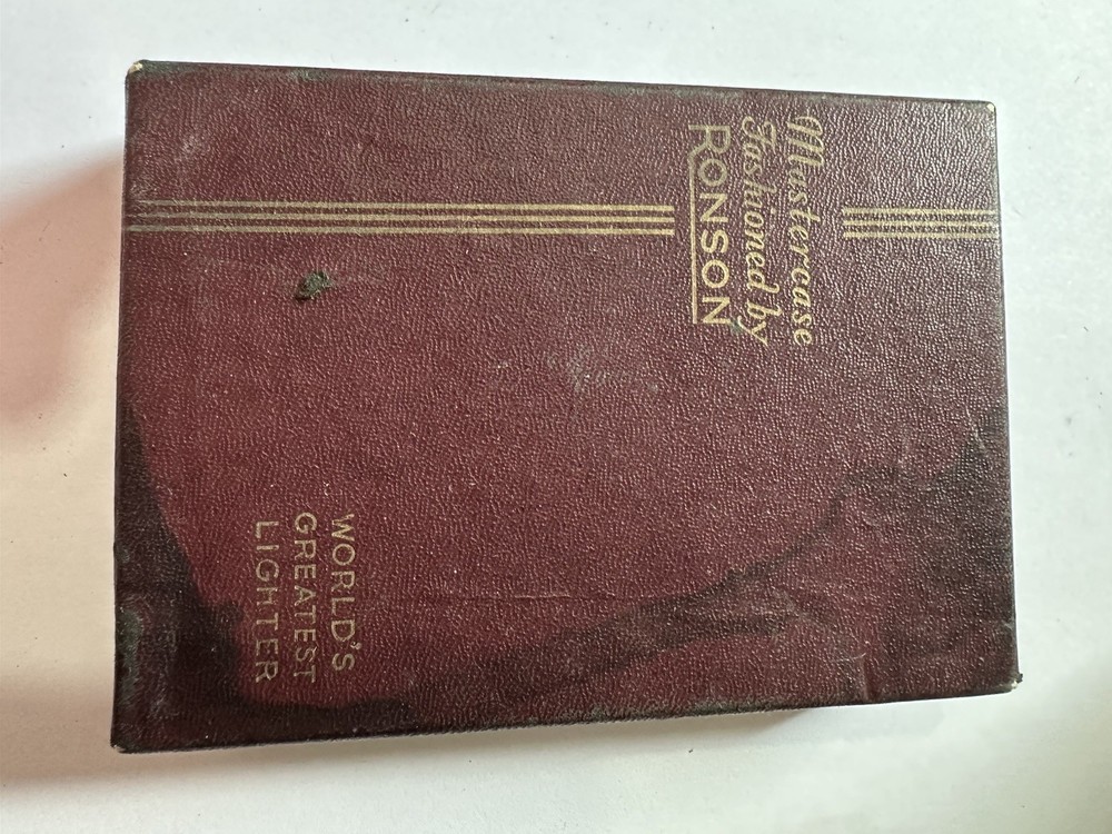 Vintage Ronson Master Case Cigarette Lighter / Case In Box