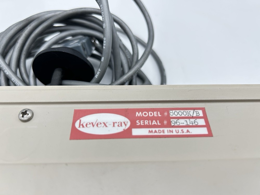 KEVEX 8000K/B DIGITAL ELECTRON MICROSCOPY ANALYST KEYBOARD W/ TEMPLATE & CABLE