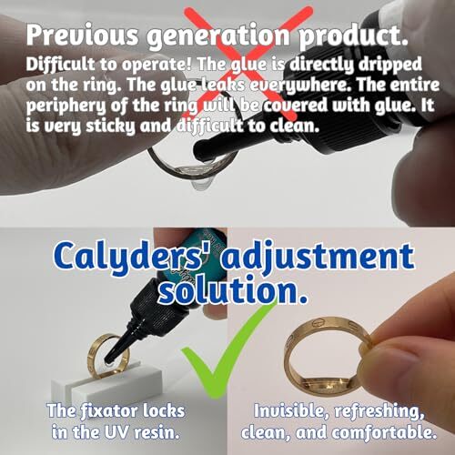Ring Size Adjuster - Invisible Solution with UV Resin, Ring Fixators & UV LED