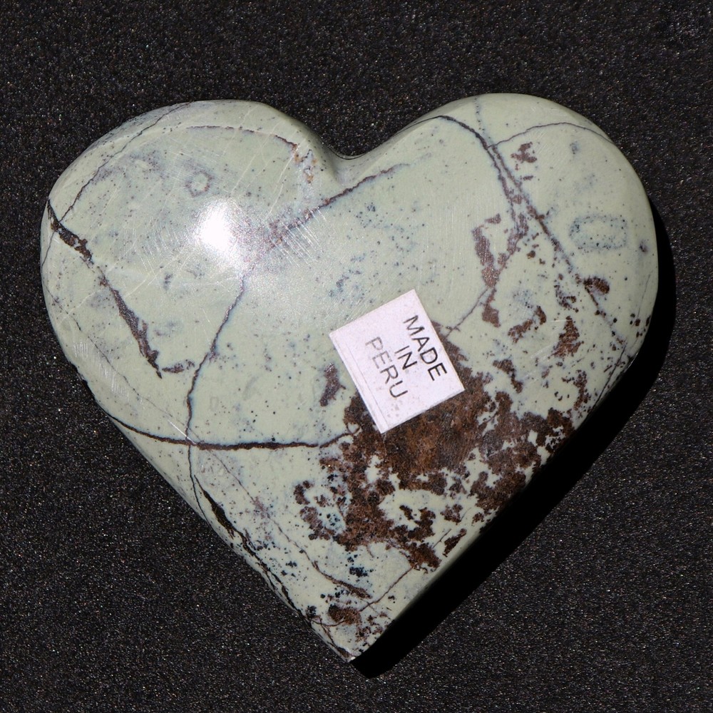 Polished Serpentine / Sphalerite Heart (SER201)