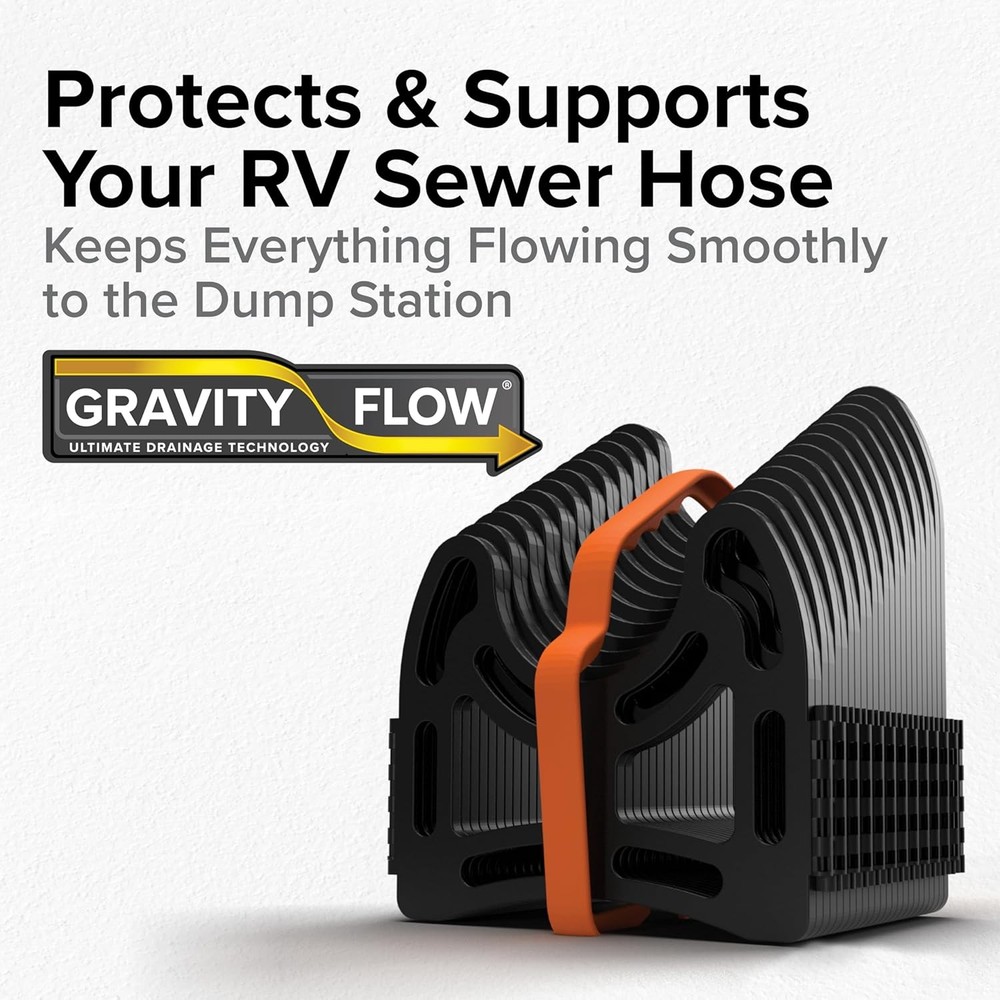 Sidewinder 15-Ft RV Sewer Hose Support - Flexible Telescoping Design for Avoidin
