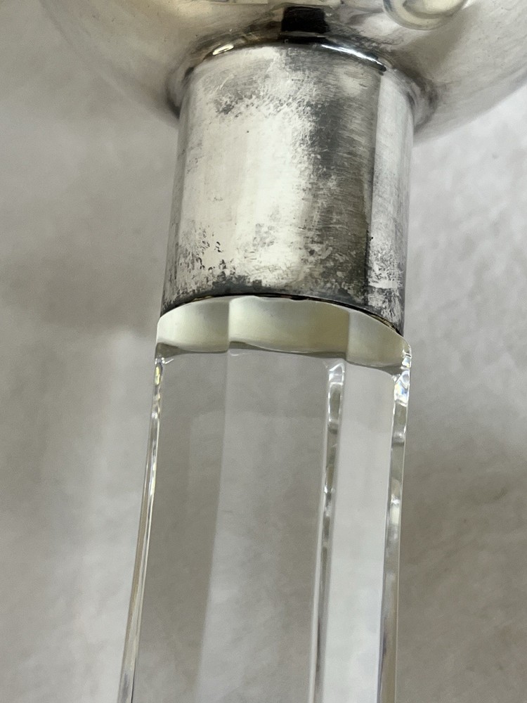 Vintage Silverplate and Crystal Candlesticks