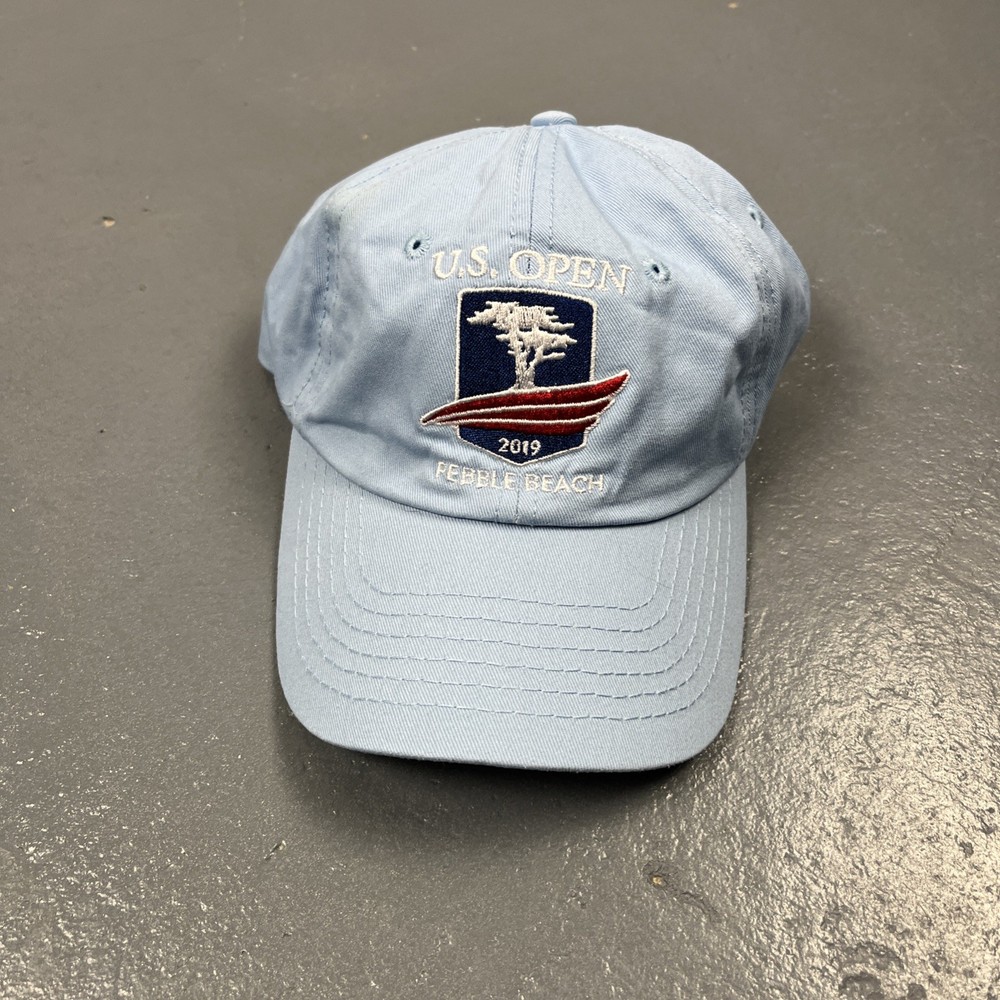 2019 U.S. Open Pebble Beach Adjustable Strapback Hat Cap Blue Golf USGA Member