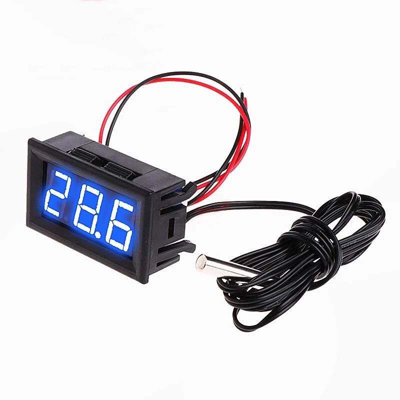 12V Digital Temperature Controller Temp Thermostat Probe LED With Sensor Wire 1m