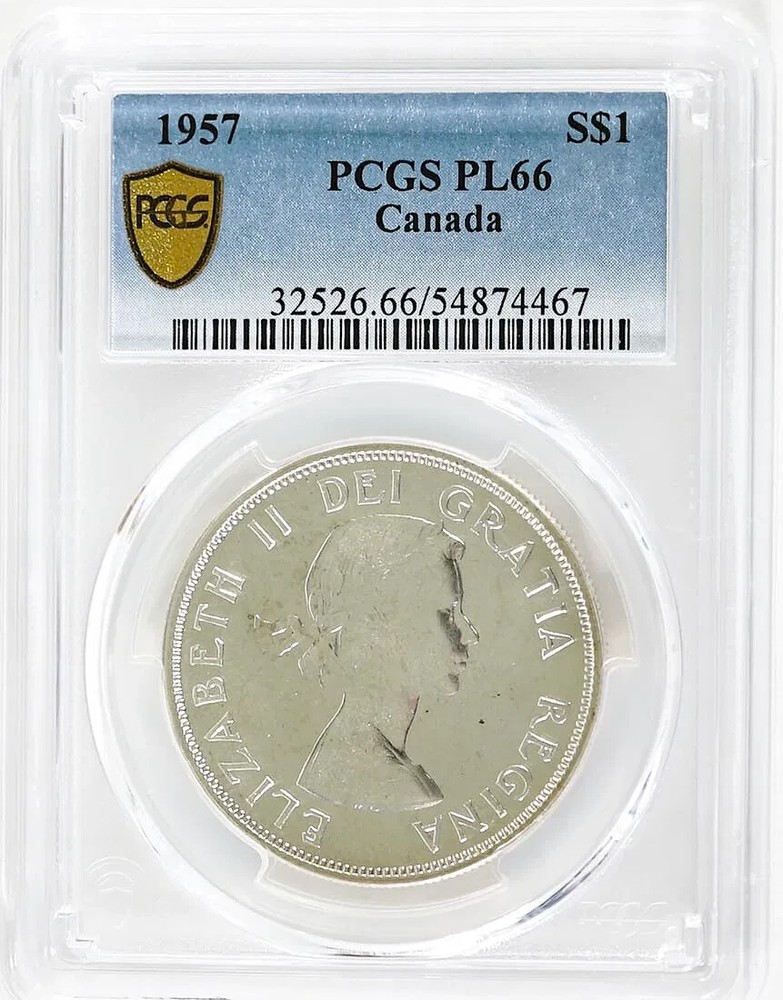 1957 Canada $1 NGC PL 66