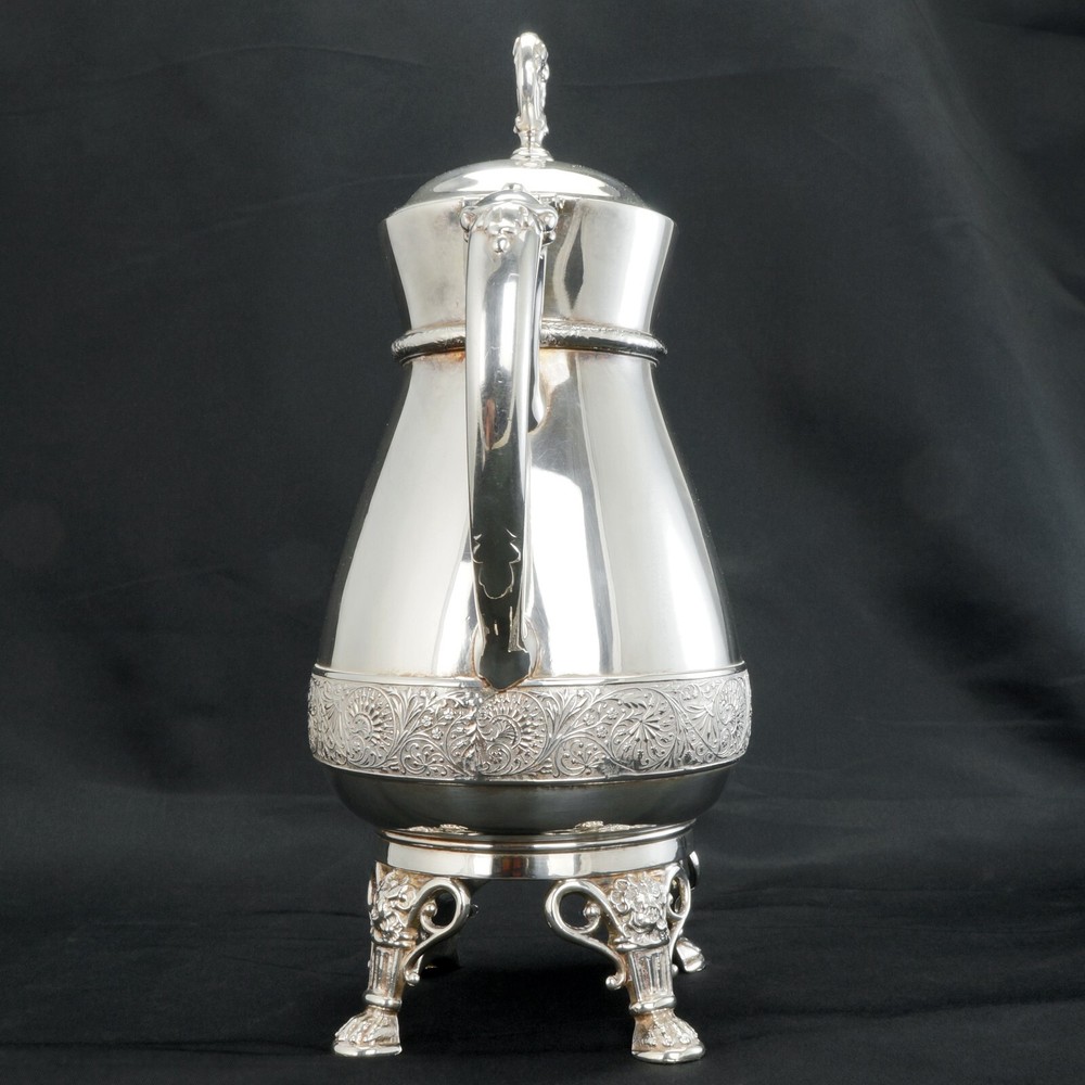 Large Victorian Silver Plate Coffee Pot Circa 1870