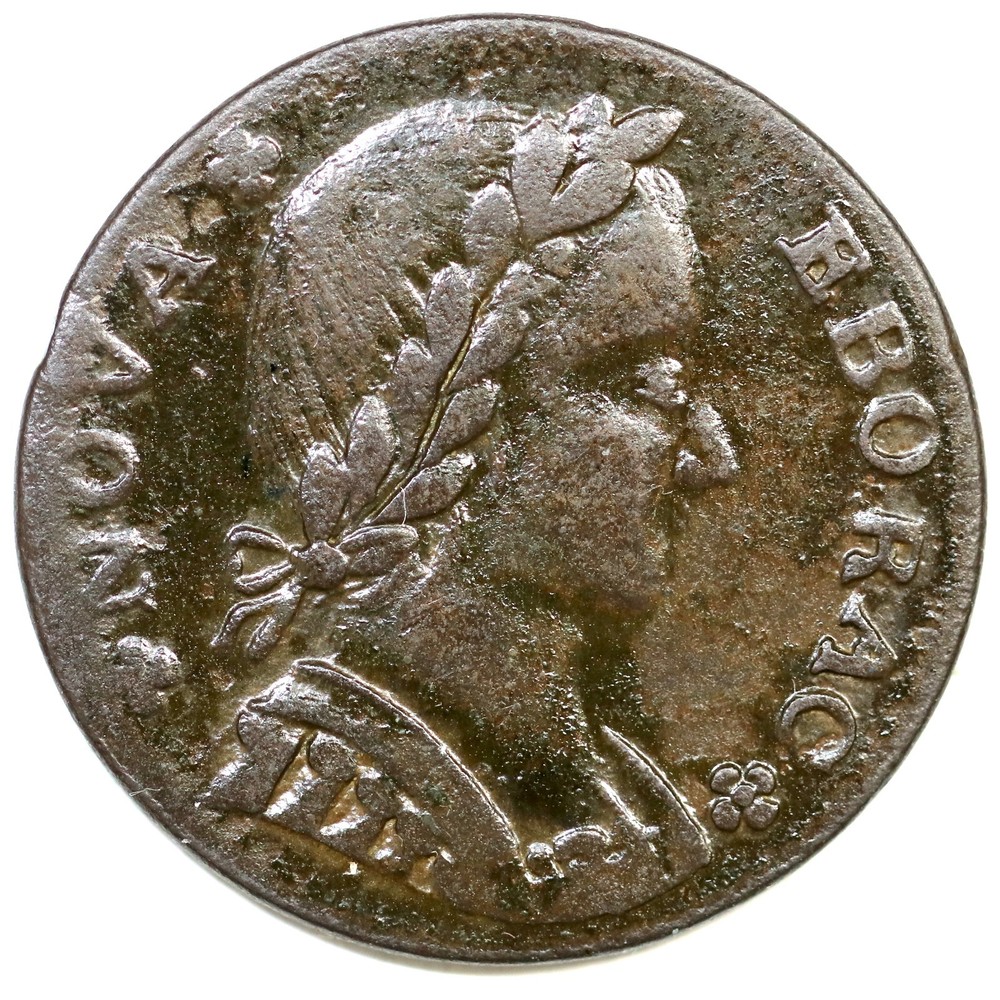1787 Seated Left Nova Eborac Colonial Copper Coin