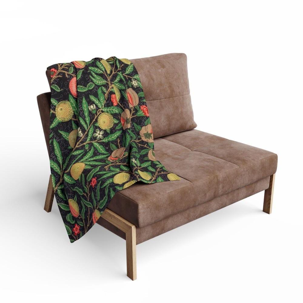 William Morris Fruit Pattern Classic Fine Art Textile Arctic Fleece Blanket