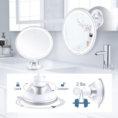Magnifying Mirror with Light 30X, Lighted Makeup Mirror 30X for White-3aaa
