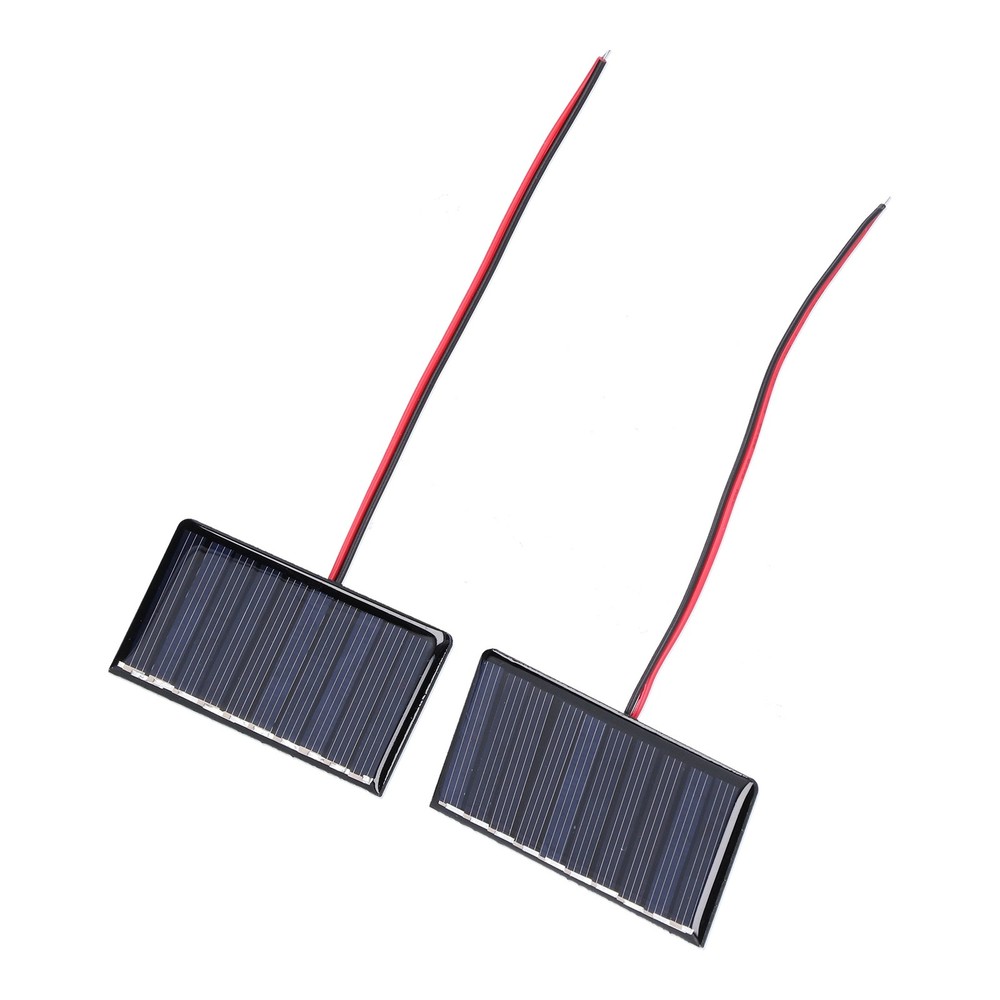 2Pcs Solar Panel Module Polysilicon Micro Mini Glue Power Solar Cells New