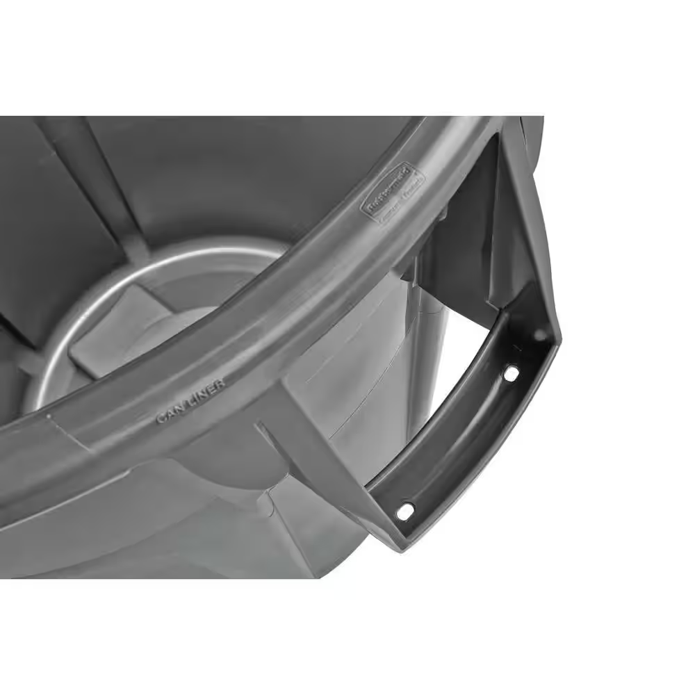 Brute 10 Gal. Gray Plastic round Trash Can