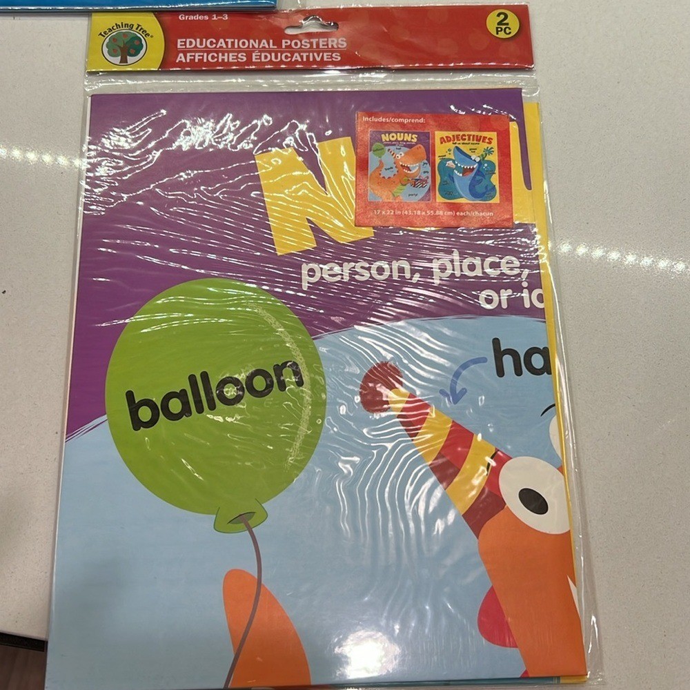 NEW Educational, posters for math, language arts, & sight words- grades 1-3