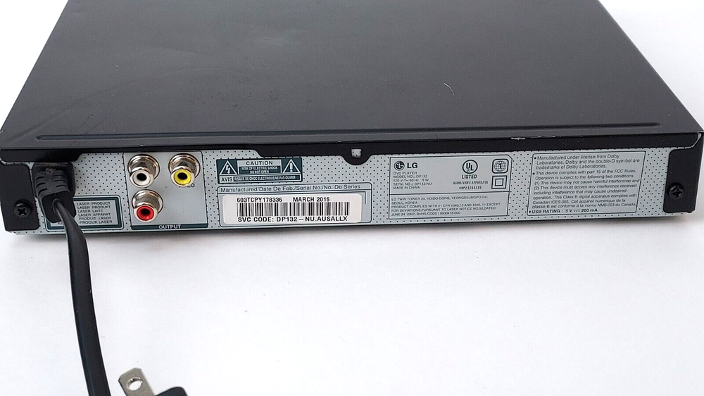 LG DP132H DVD CD Player With Remote Tested & Working