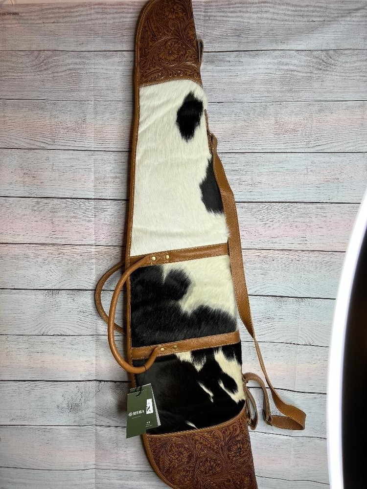 MYRA ~ TOOLED ~ LEATHER ~ COWHIDE ~ SOFT ~ RIFLE ~ STORAGE ~ CASE