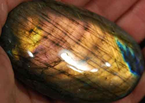 Labradorite Palm Stone (Grade AAA) #10