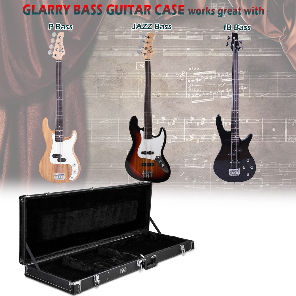 Hard Case Flat Black Grade Electric Guitar Square