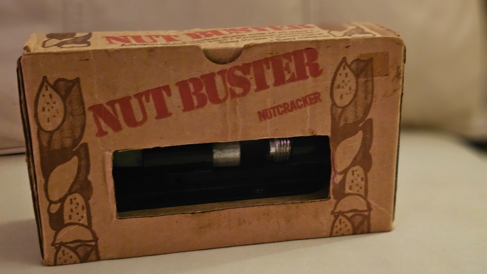 Vintage Nutcracker Piston Style Nut Buster Walnut Shell Cracker Munsey USA