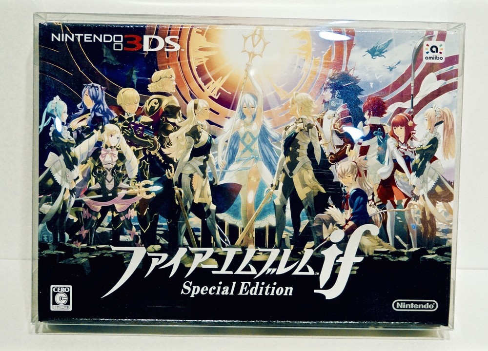 1 Box Protector For FIRE EMBLEM FATES Nintendo 3DS  Plastic Display Case      