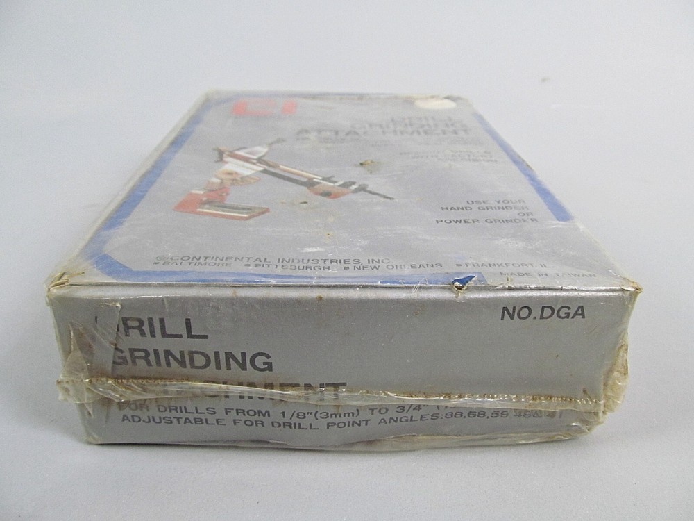 CI Drill Bit Sharpener Grinding Attachment DGA Vintage New NOS