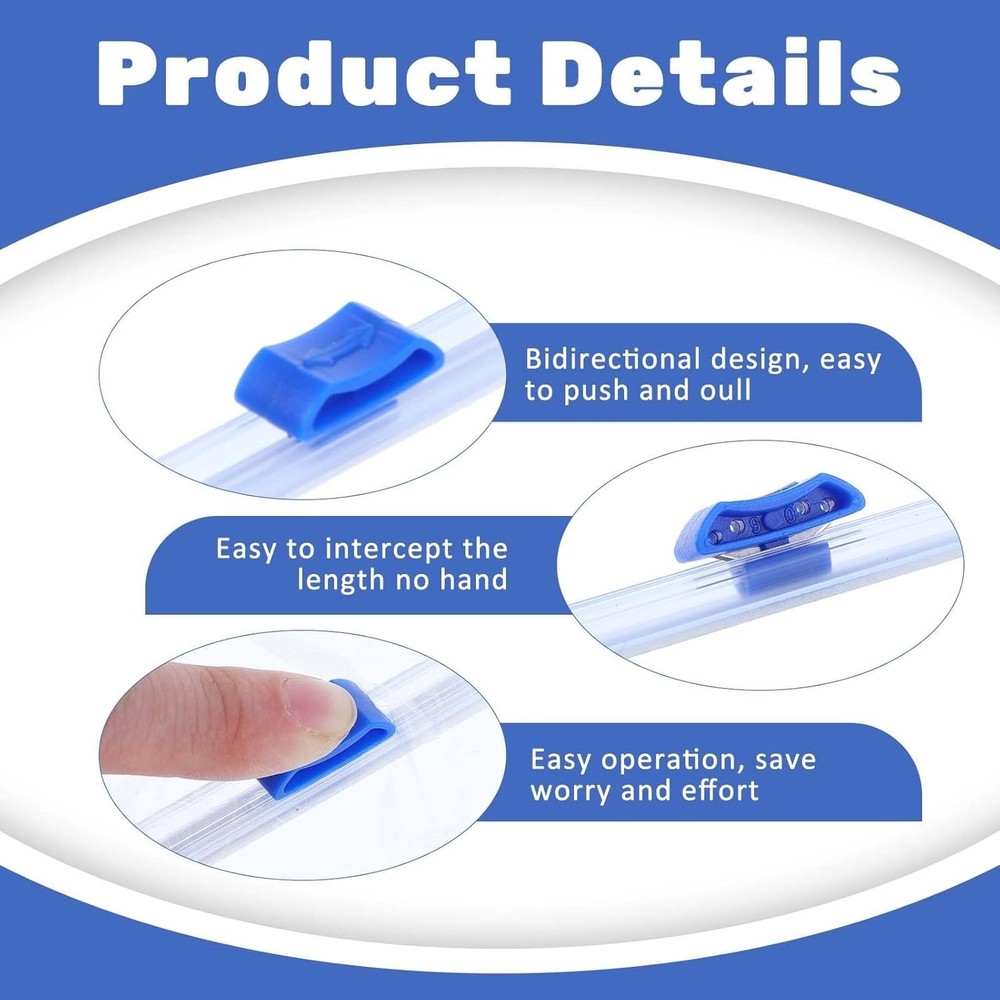 Plastic Wrap Cutter Slide Cutter 4 Pcs Self-Adhesive Replacement