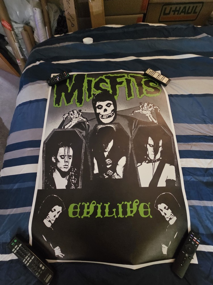 1990s Vintage Evilive Misfits Original Poster