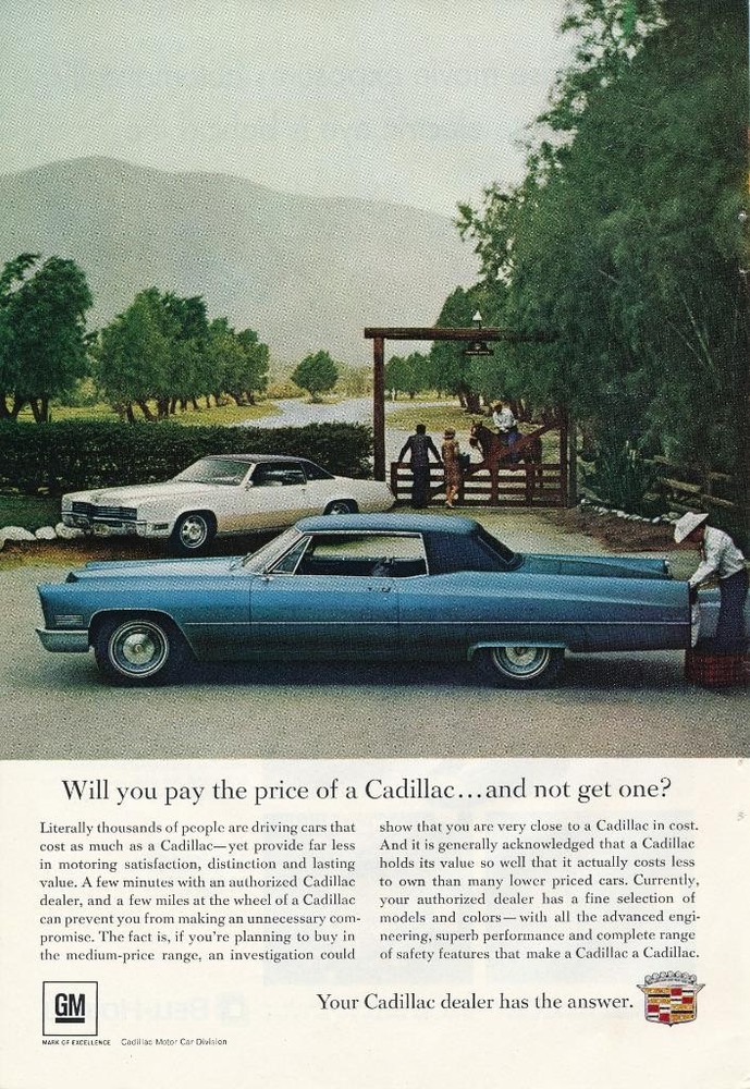Magazine Ad - 1967 - Cadillac Eldorado - two models