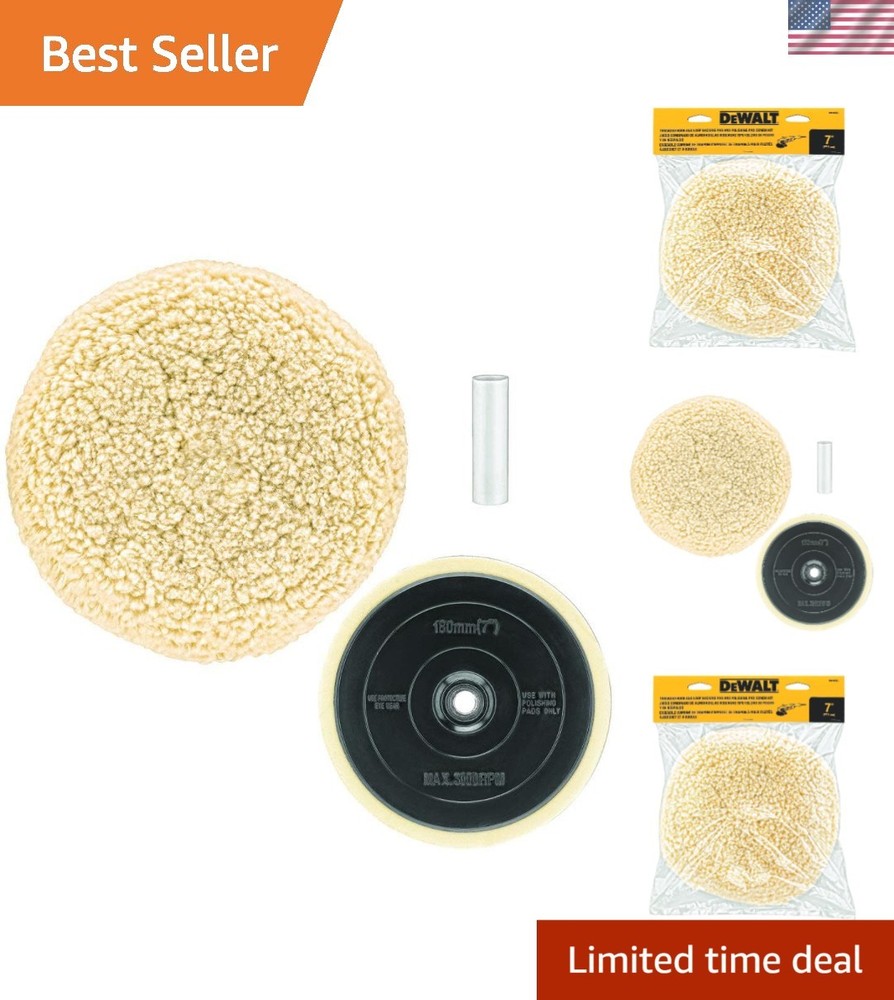 Wool Buffing Kit 7-inch Gray Durable