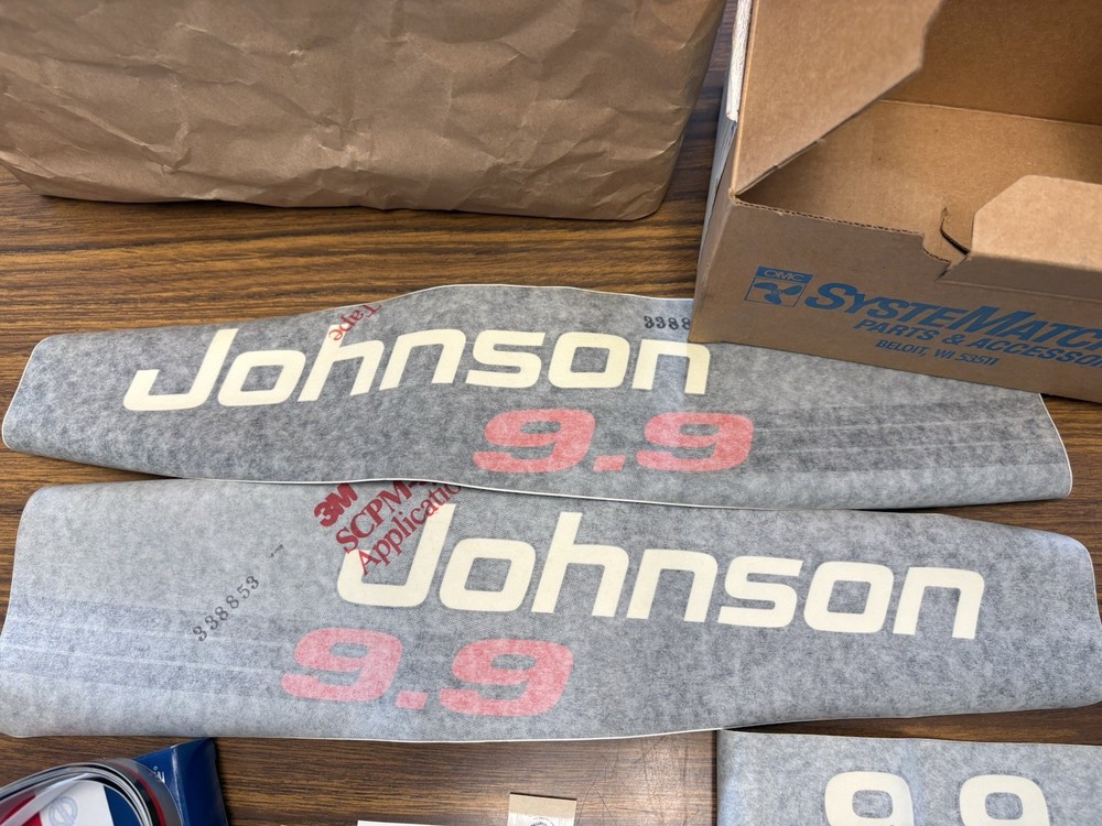 Johnson Outboard Decal Set 9.9hp