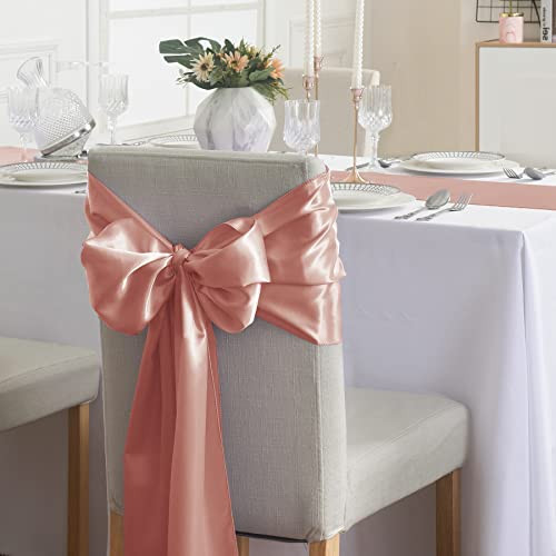 6Pack Table Runner 12 x 108 Inches Satin Silk Table Runner for Wedding,
