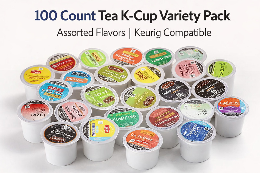 100 Count Tea K-Cup Variety Pack Keurig Assorted Flavors Multiple Brands