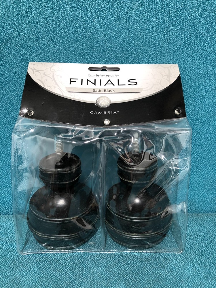 New Cambria Premier Finials Satin Black