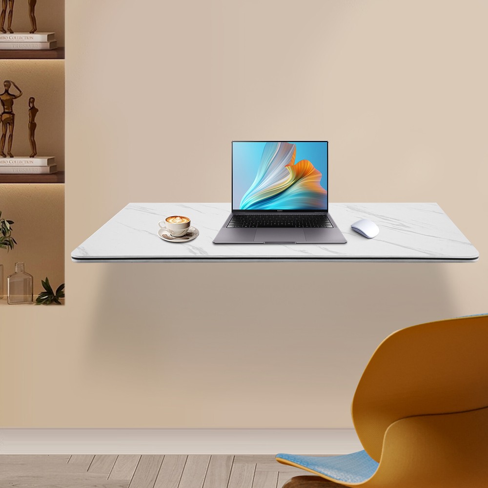 Folding Wall Mounted Laptop Desk with Brackets Space Saving Foldable Table