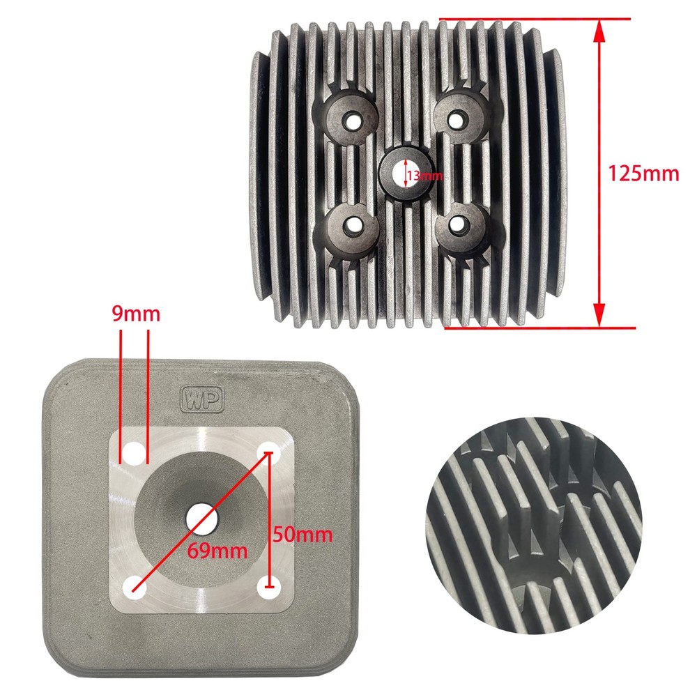 CDH LD100 YD85 Performance Casting Cylinder Head for 2 Stroke 85cc 100cc Motor