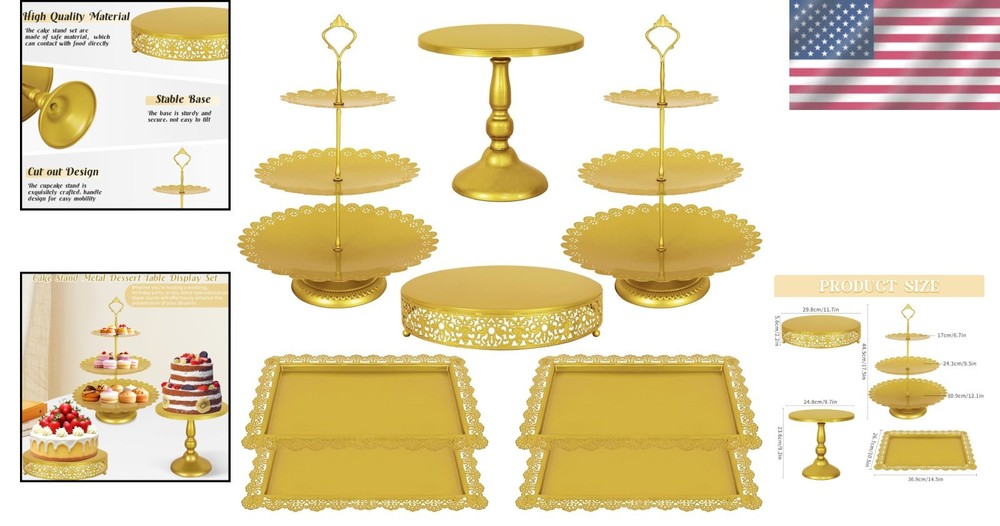 Versatile Party Display Stands - 8 Pcs