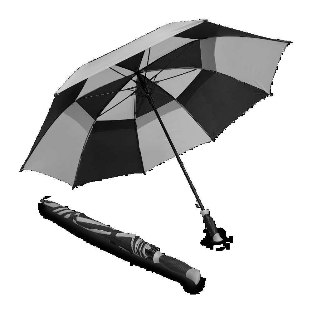 Double Layer Golf Umbrella Waterproof Windproof Compact Folding Travel Umbrella