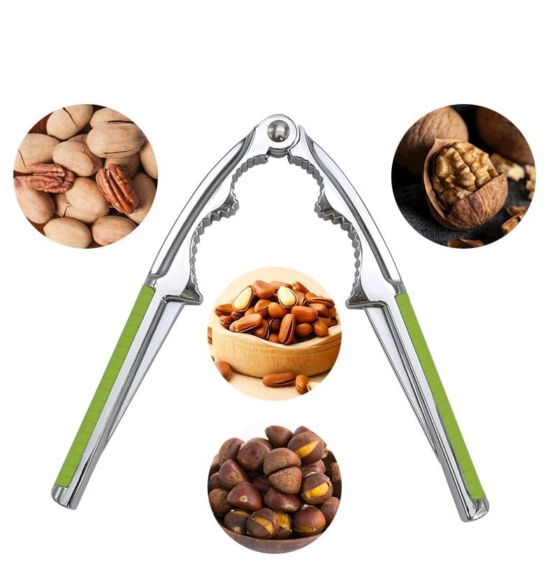 Green Walnut Cracker Tool, Nutcrackers, Metal Nut Shell Openers, LARGE, Black