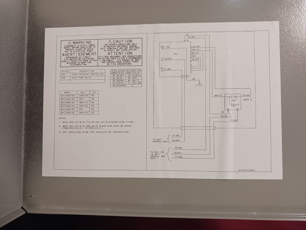 American Standard Trane BAYLOAM418CA Cooling Control Accessory with 1/2 HP Motor
