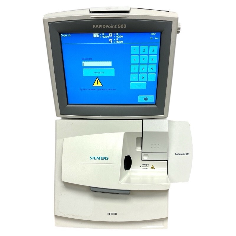 Siemens RAPIDPOINT 500 Blood Analysis System (Password)
