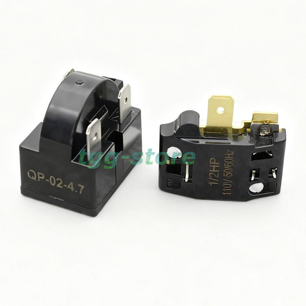 Refrigerator Starter Relay for QP2-4.7 PTC 1Pin and Overload Protector 1/2HP
